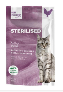 Bubi nature pâtée pour chat stérilisé filet poulet 70g