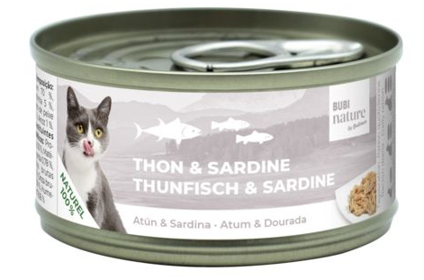 Bubi nature chat thon et sardine 70g