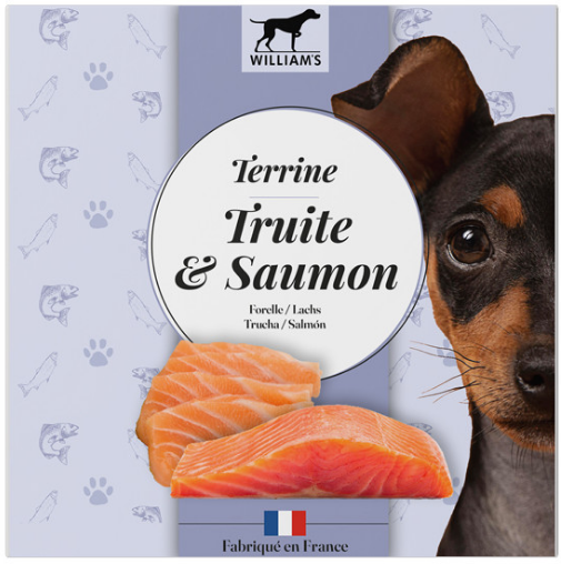 Terrine chien WILLIAM'S truite saumon