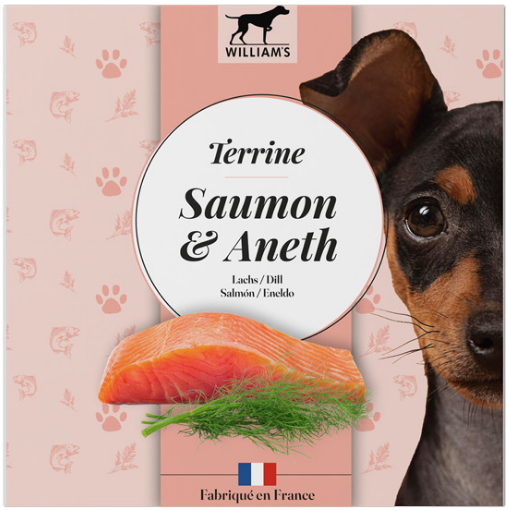 Terrine chien WILLIAM'S saumon et aneth 80g