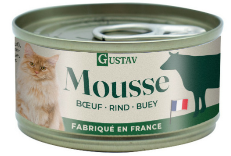 Mousse Gustav pour chat au boeuf 85g