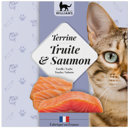 Terrine Chat WILLIAM'S Truite et Saumon 80g