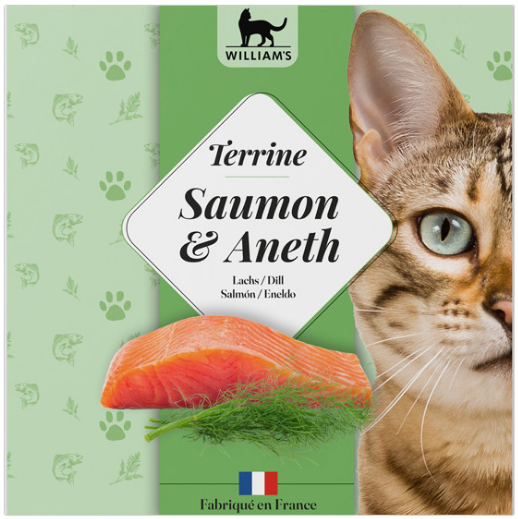 Terrine chat WILLIAM'S Saumon et Aneth 80g
