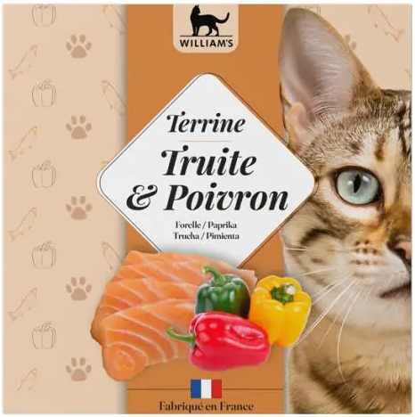 Terrine chat WILLIAM'S truite et poivron 80g