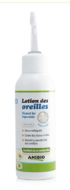 Lotion des oreilles pour chien et chat