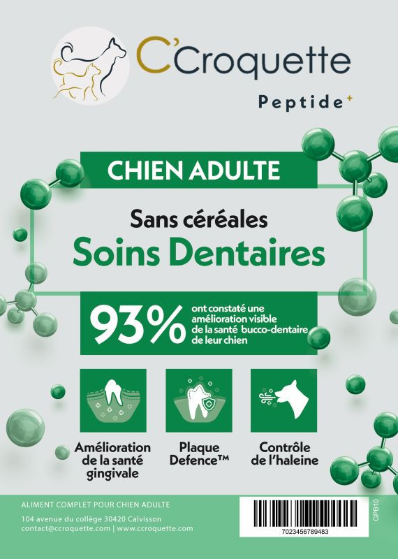 Alimentation de soins dentaires pour chien – Sans Céréales